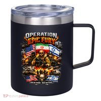 Operation Epic Fury America Iran Israel Fight For Peace 12oz Stainless Steel Coffee Mug thumb 0