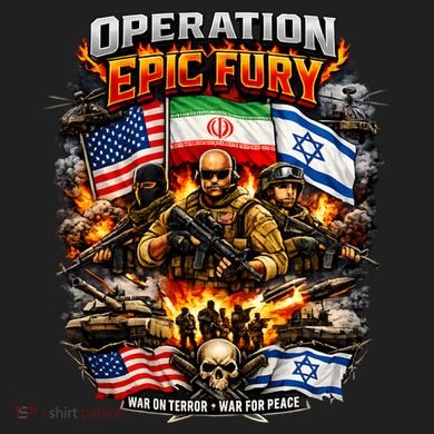Operation Epic Fury America Iran Israel Fight For Peace 12oz Stainless Steel Coffee Mug