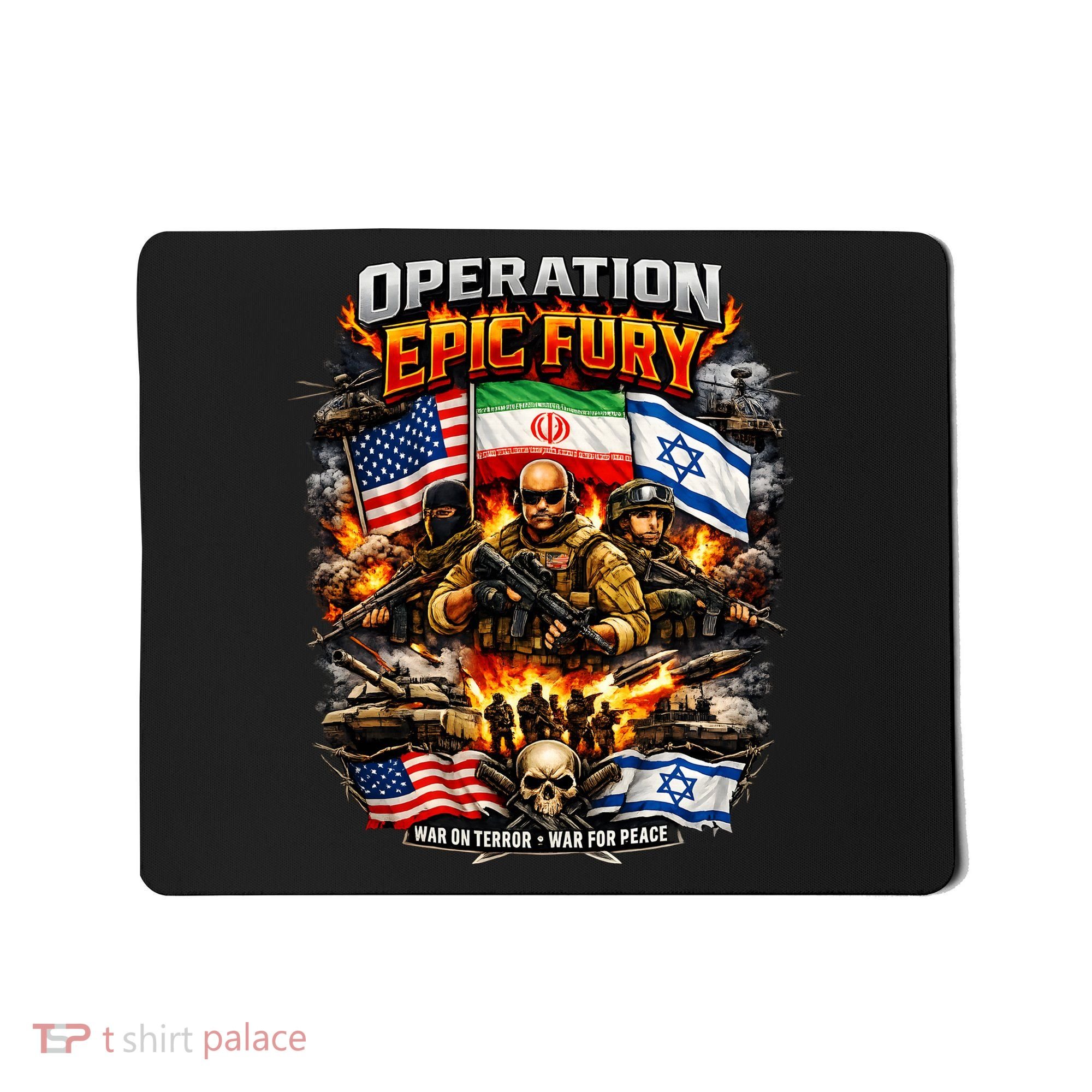 Operation Epic Fury America Iran Israel Fight For Peace Mousepad