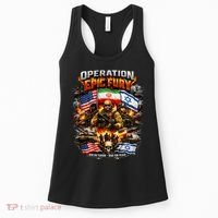 Operation Epic Fury America Iran Israel Fight For Peace Women's Tank Top thumb 0