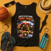 Operation Epic Fury America Iran Israel Fight For Peace Tank Top thumb 4