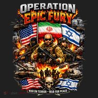 Operation Epic Fury America Iran Israel Fight For Peace Golf Towel thumb 3