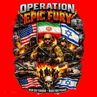 Operation Epic Fury America Iran Israel Fight For Peace Santa Hat thumb 1