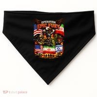 Operation Epic Fury America Iran And Israel USA-Made Doggie Bandana thumb 0