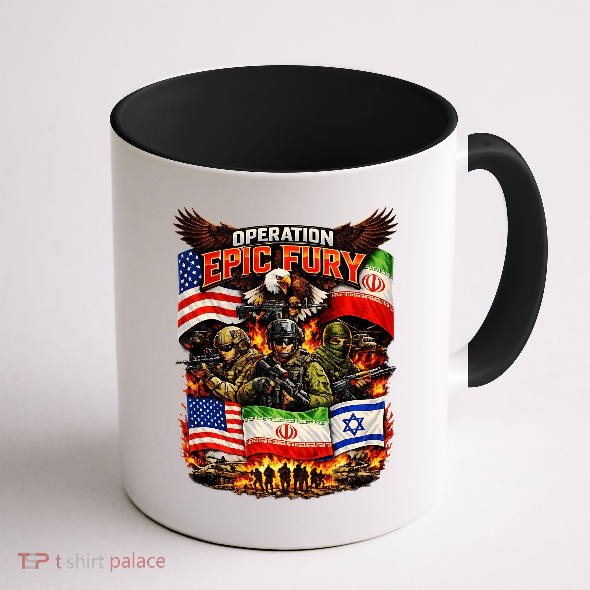 Operation Epic Fury America Iran And Israel Coffee Mug