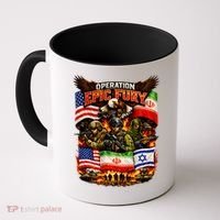 Operation Epic Fury America Iran And Israel Coffee Mug thumb 0