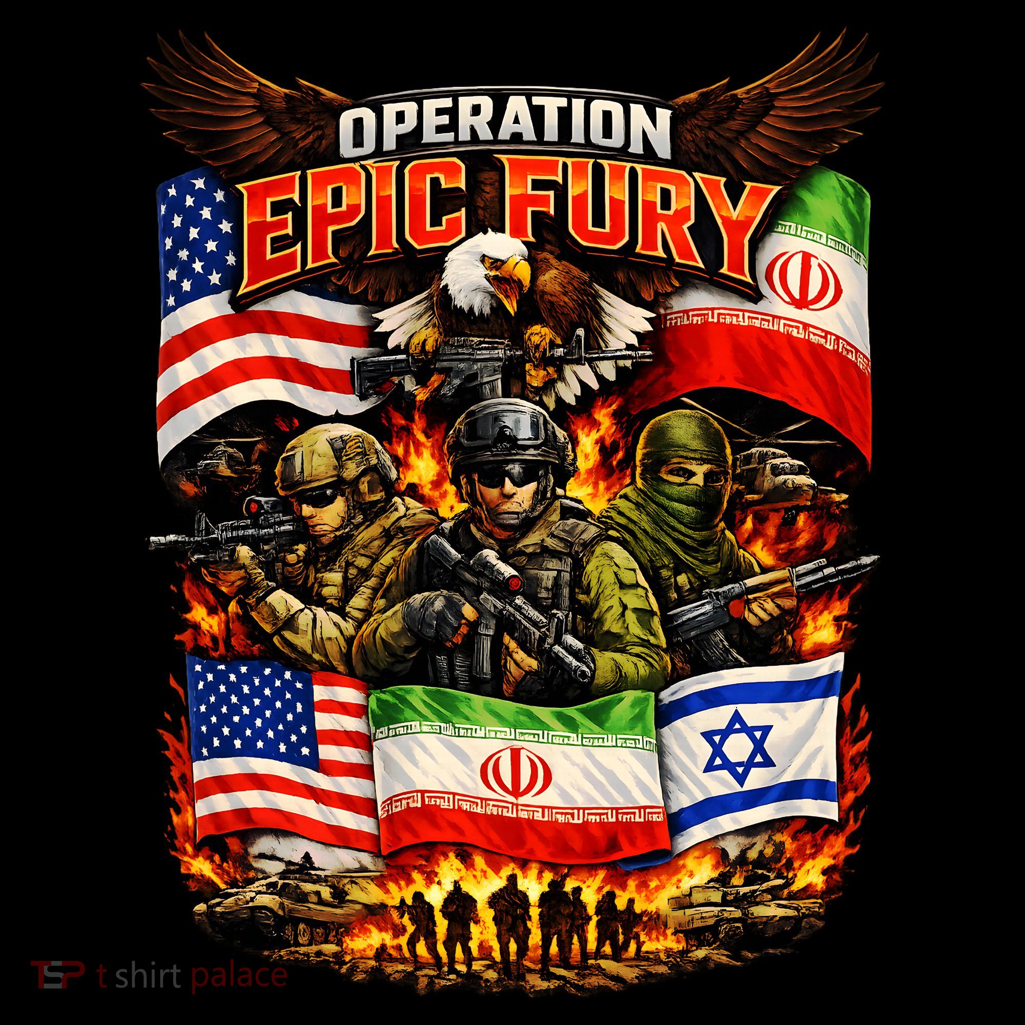 Operation Epic Fury America Iran And Israel Coffee Mug
