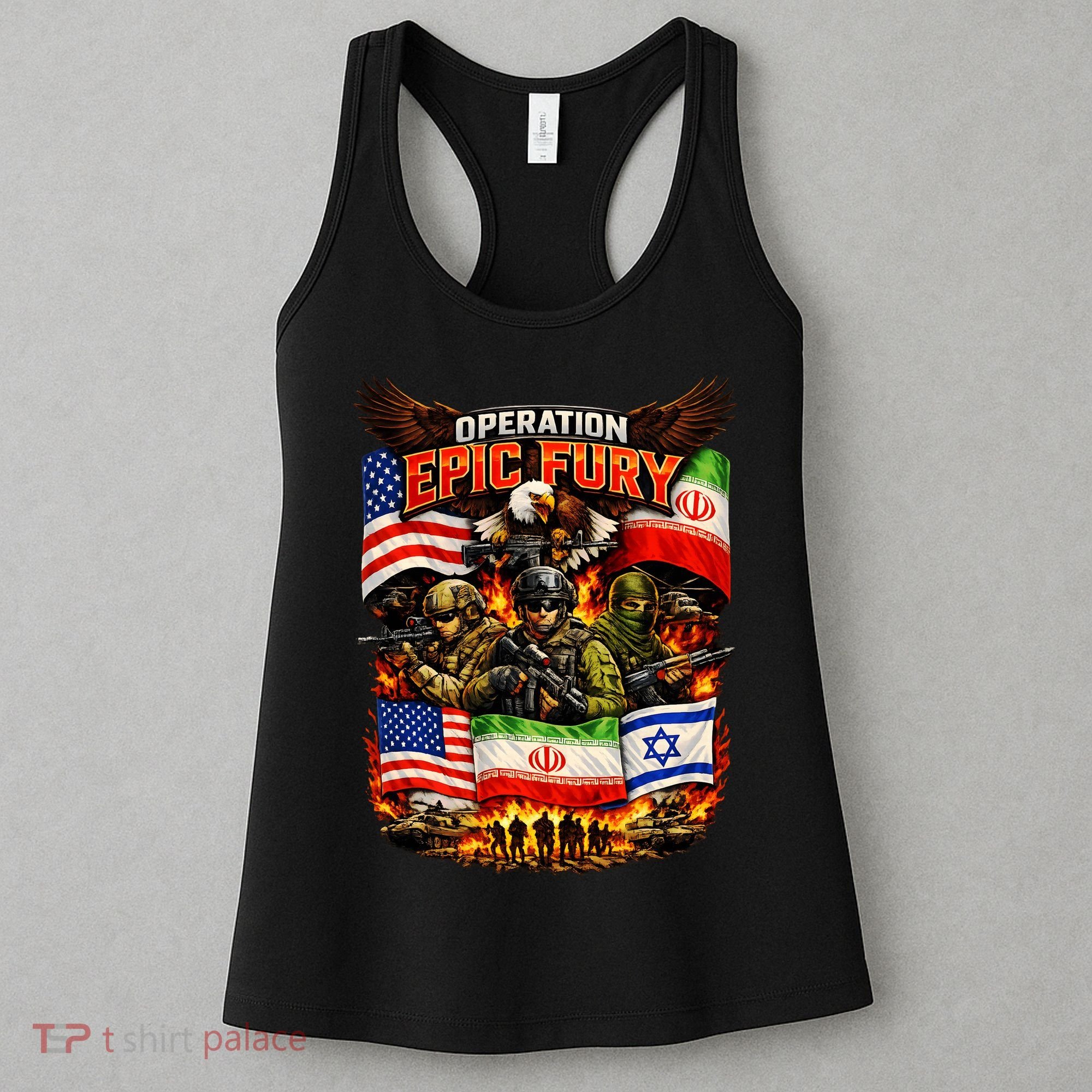 Operation Epic Fury America Iran And Israel Women's Tank Top