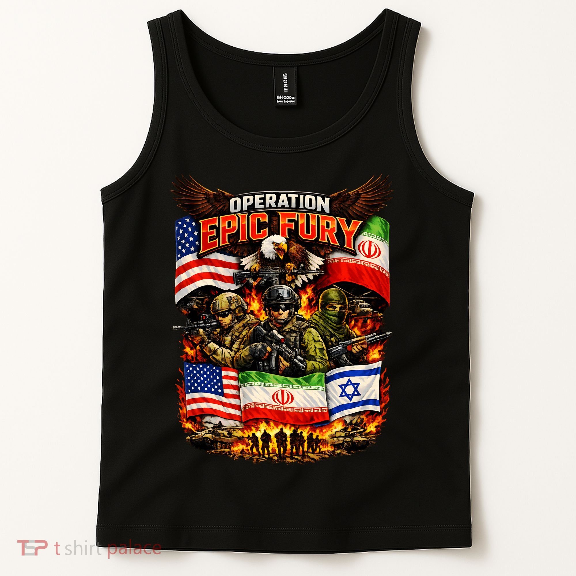 Operation Epic Fury America Iran And Israel Tank Top