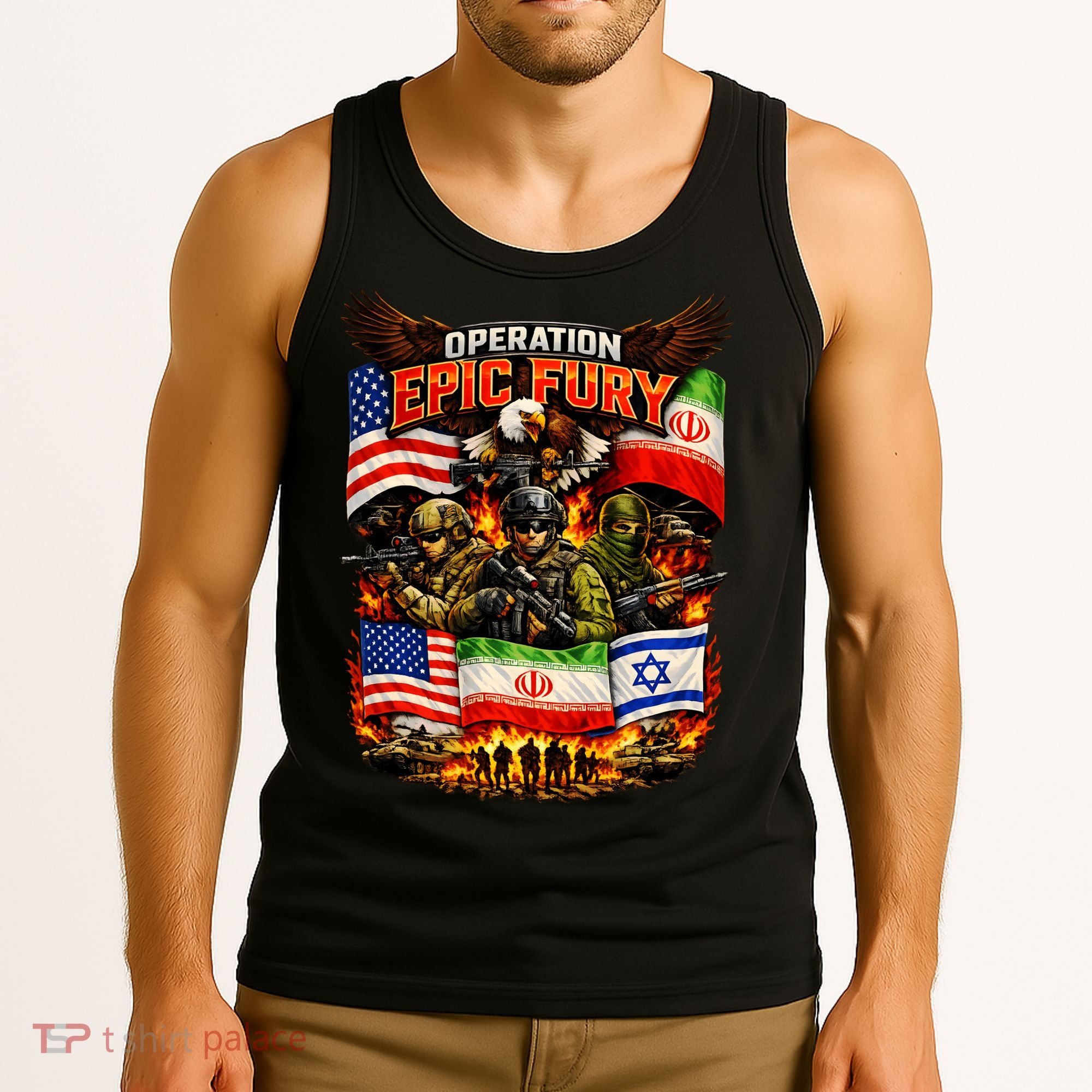 Operation Epic Fury America Iran And Israel Tank Top