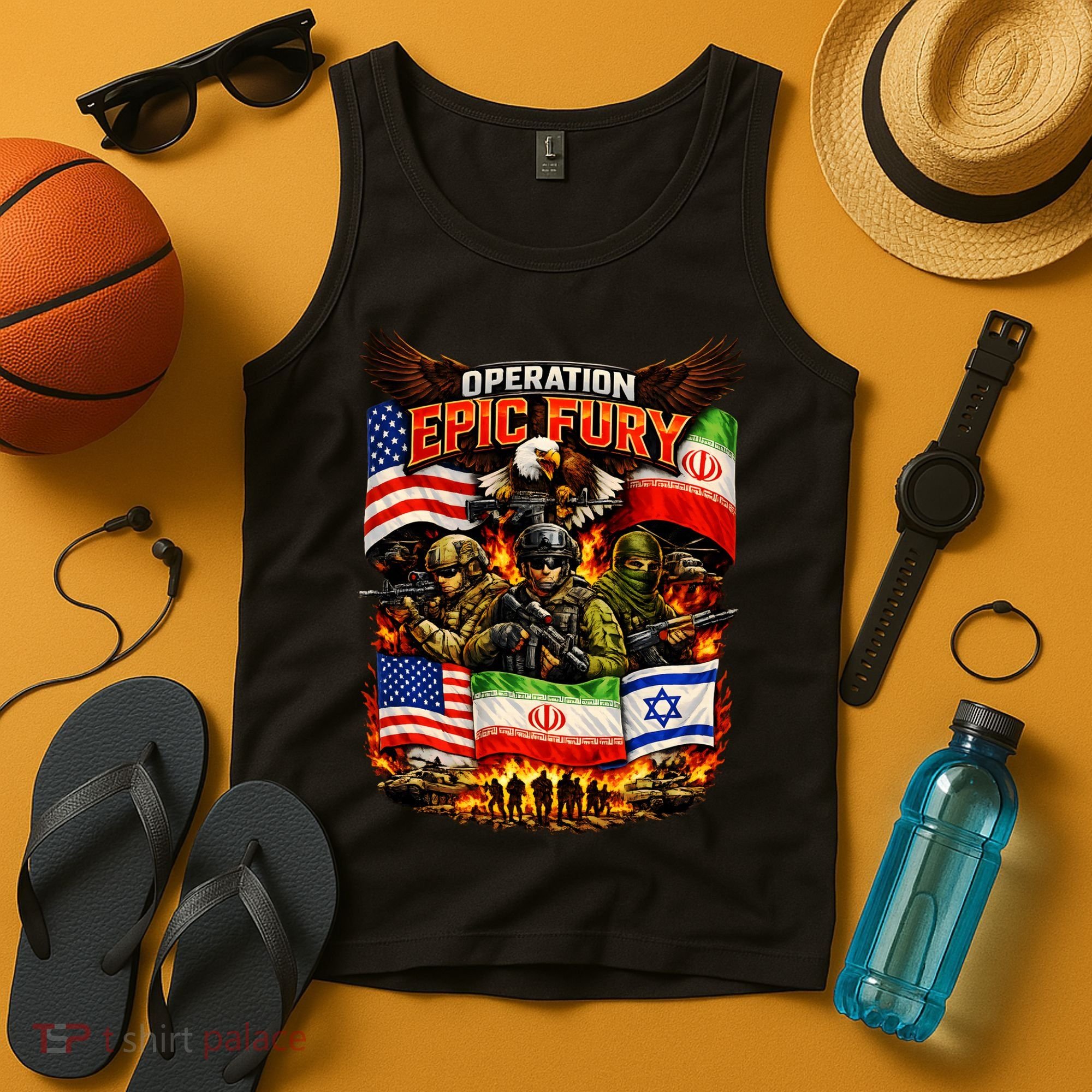 Operation Epic Fury America Iran And Israel Tank Top
