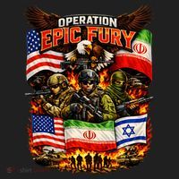 Operation Epic Fury America Iran And Israel Golf Towel thumb 3