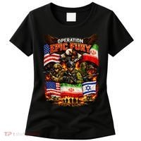 Operation Epic Fury America Iran And Israel Women's T-Shirt thumb 0