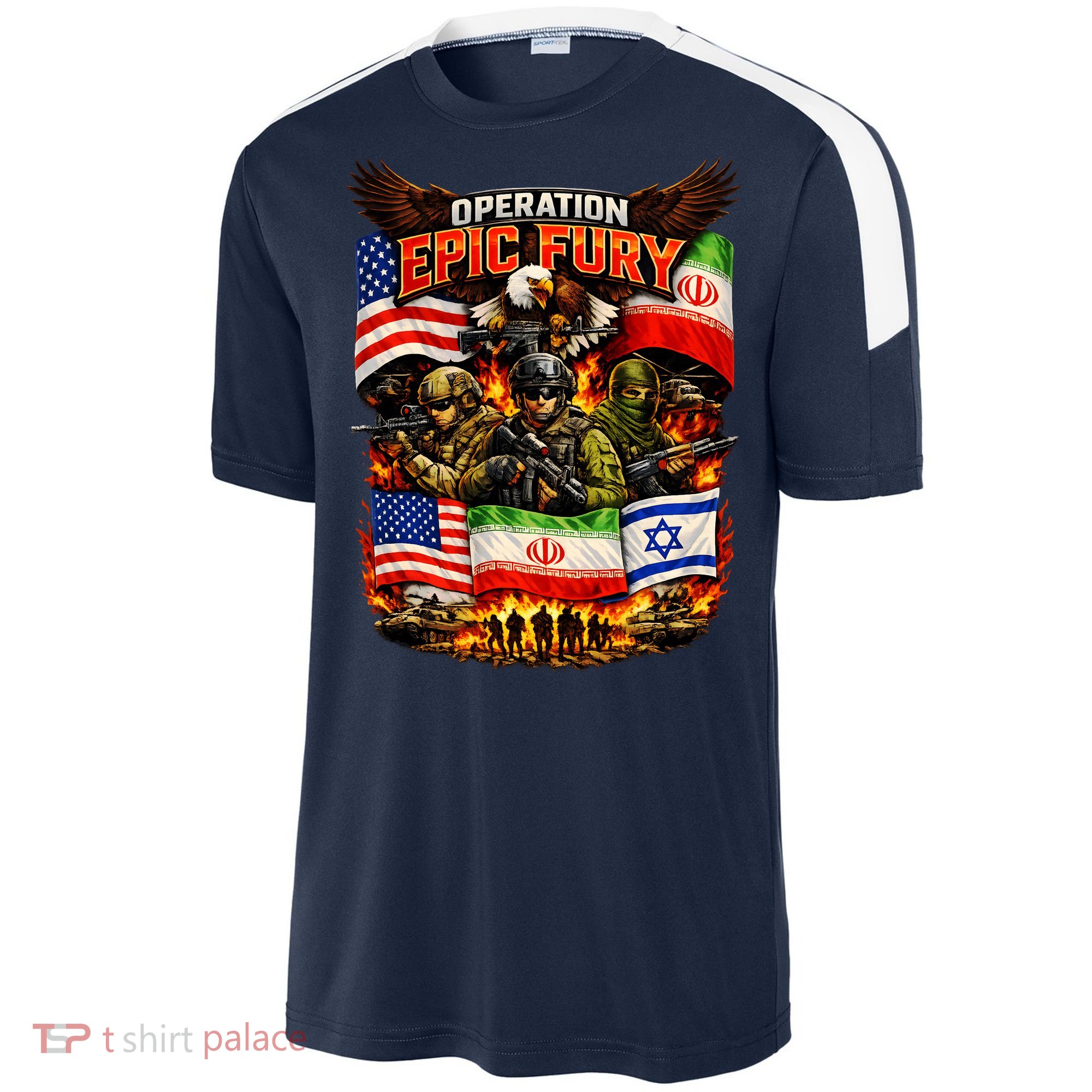 Operation Epic Fury America Iran And Israel Sport-Tek Competitor United Soccer Jersey