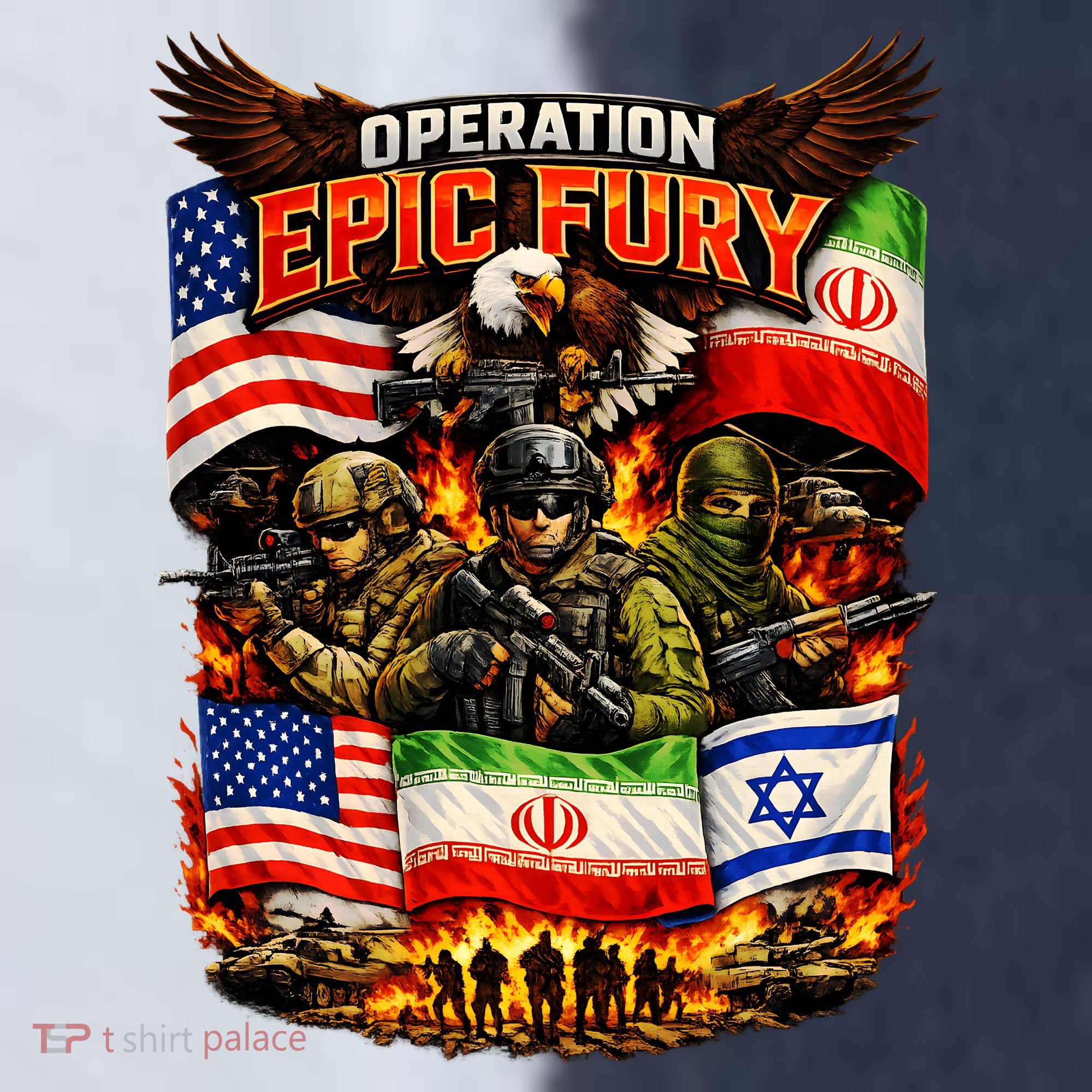 Operation Epic Fury America Iran And Israel Sport-Tek Competitor United Soccer Jersey