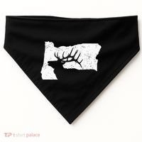 Oregon Elk Hunting Bull Elk State Shape USA-Made Doggie Bandana thumb 0
