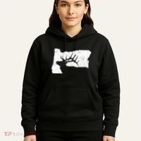 Oregon Elk Hunting Bull Elk State Shape Hoodie thumb 5