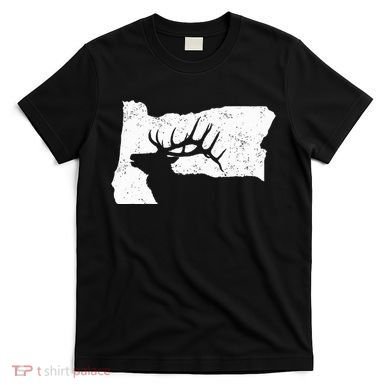 Oregon Elk Hunting Bull Elk State Shape T-Shirt