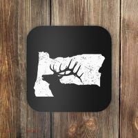 Oregon Elk Hunting Bull Elk State Shape Coaster thumb 0