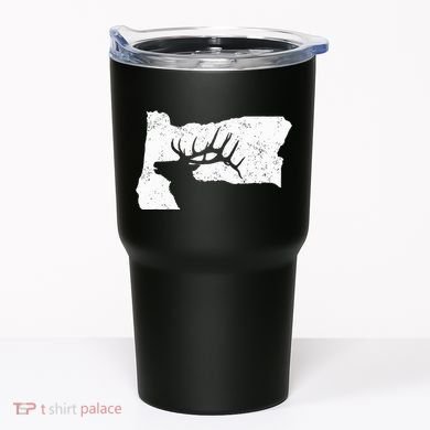 Oregon Elk Hunting Bull Elk State Shape Tumbler