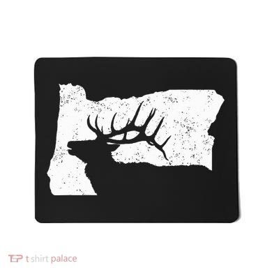 Oregon Elk Hunting Bull Elk State Shape Mousepad