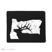 Oregon Elk Hunting Bull Elk State Shape Mousepad thumb 0