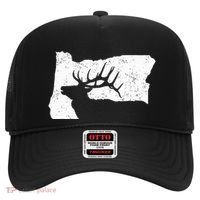 Oregon Elk Hunting Bull Elk State Shape Hat thumb 0