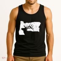 Oregon Elk Hunting Bull Elk State Shape Tank Top thumb 3