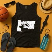Oregon Elk Hunting Bull Elk State Shape Tank Top thumb 4