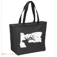Oregon Elk Hunting Bull Elk State Shape Tote Bag thumb 2