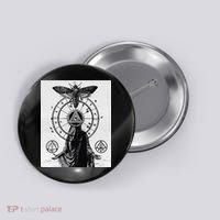 Occult Esoteric Mysticism Gothic Unholy Dark Aesthetic Goth Button thumb 0