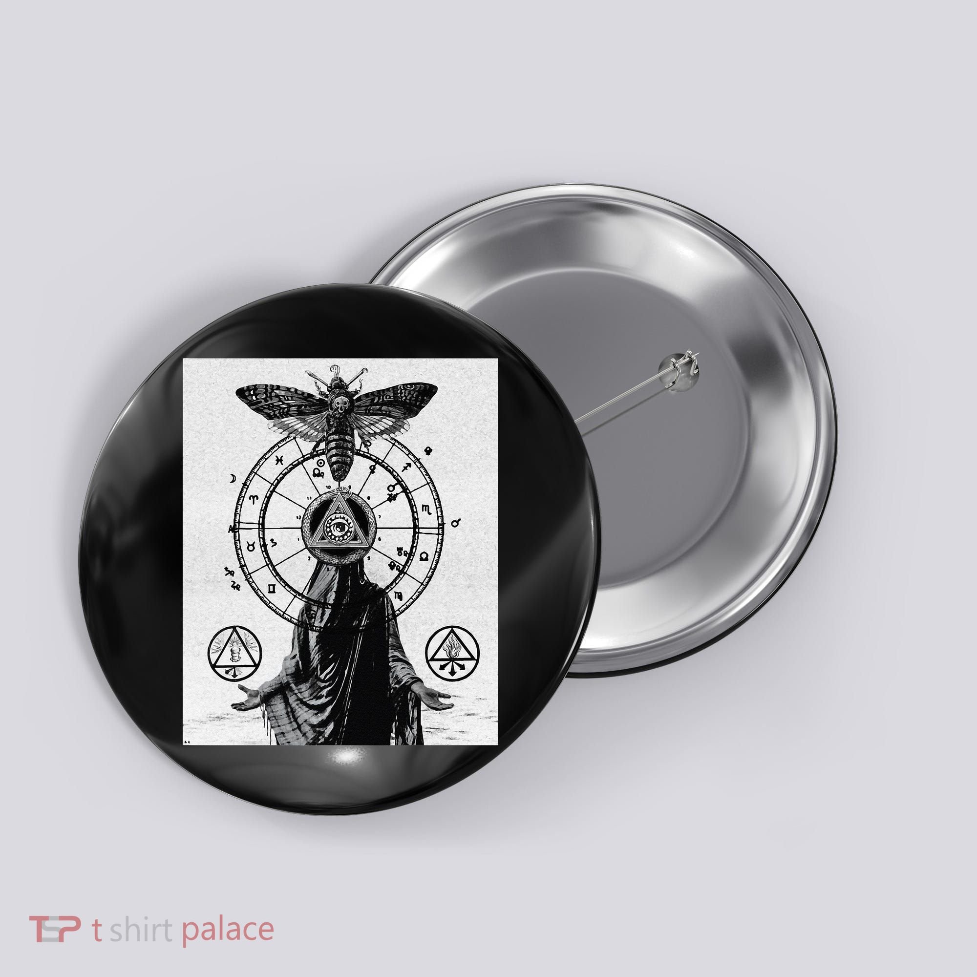 Occult Esoteric Mysticism Gothic Unholy Dark Aesthetic Goth Button
