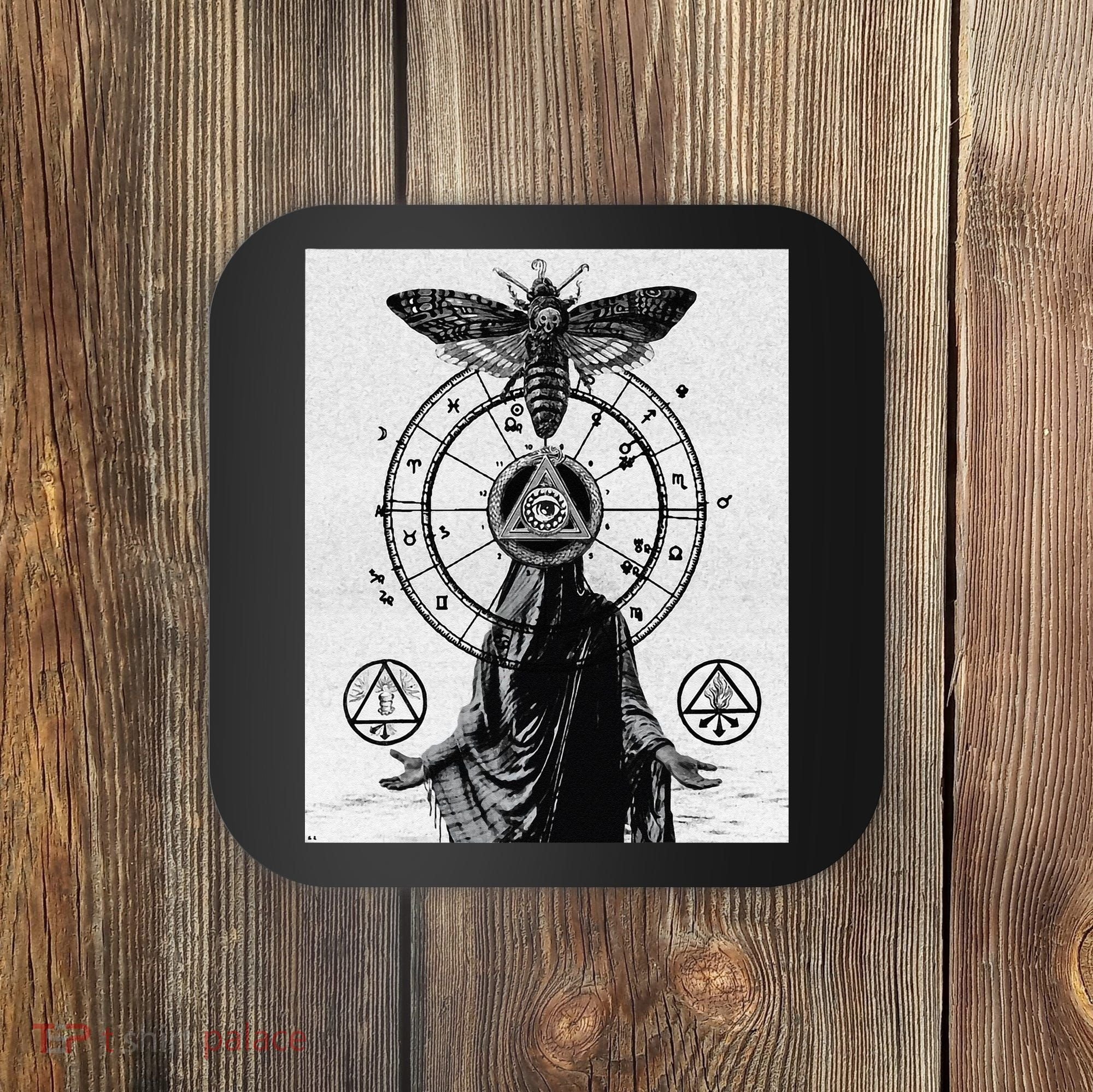 Occult Esoteric Mysticism Gothic Unholy Dark Aesthetic Goth Coaster