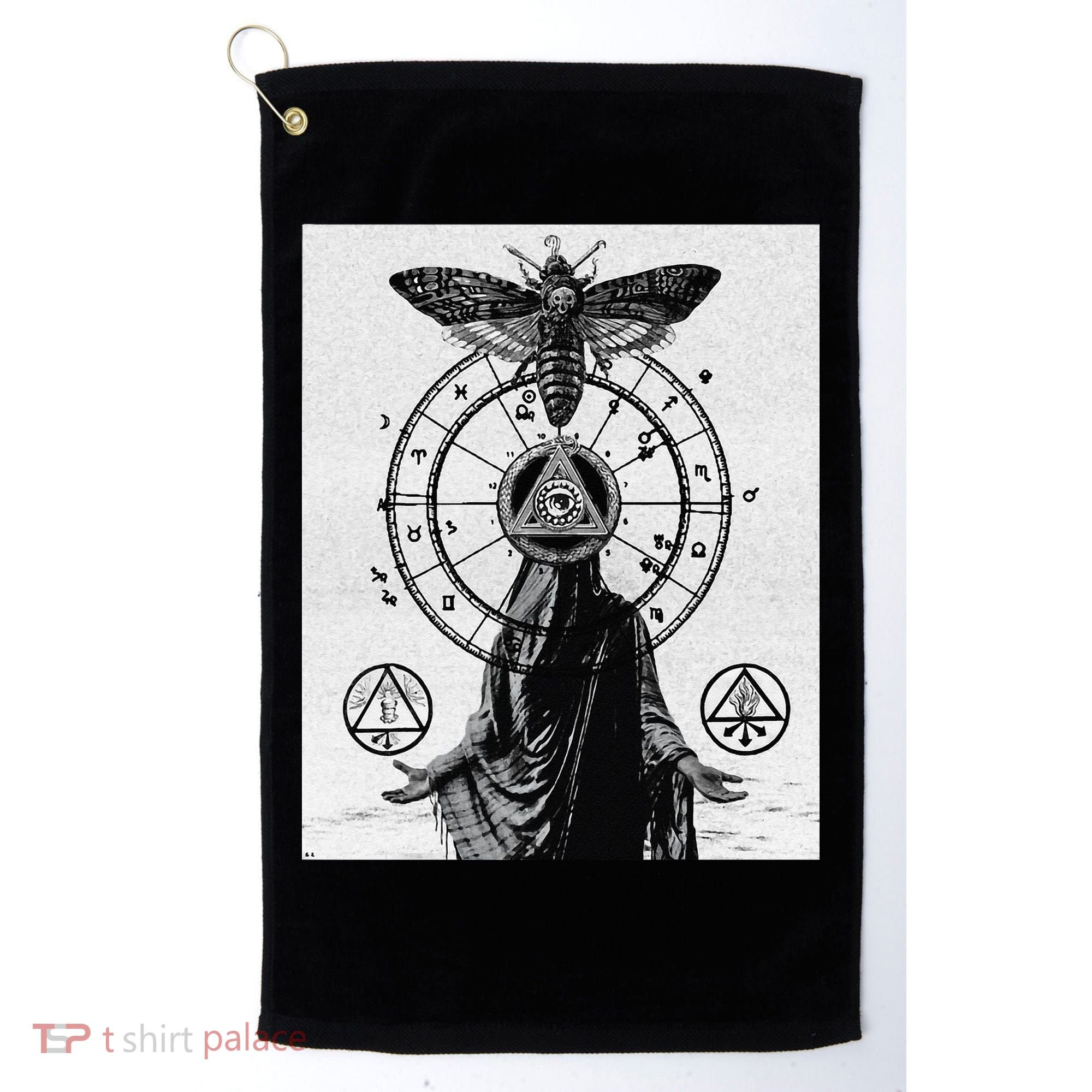 Occult Esoteric Mysticism Gothic Unholy Dark Aesthetic Goth Golf Towel