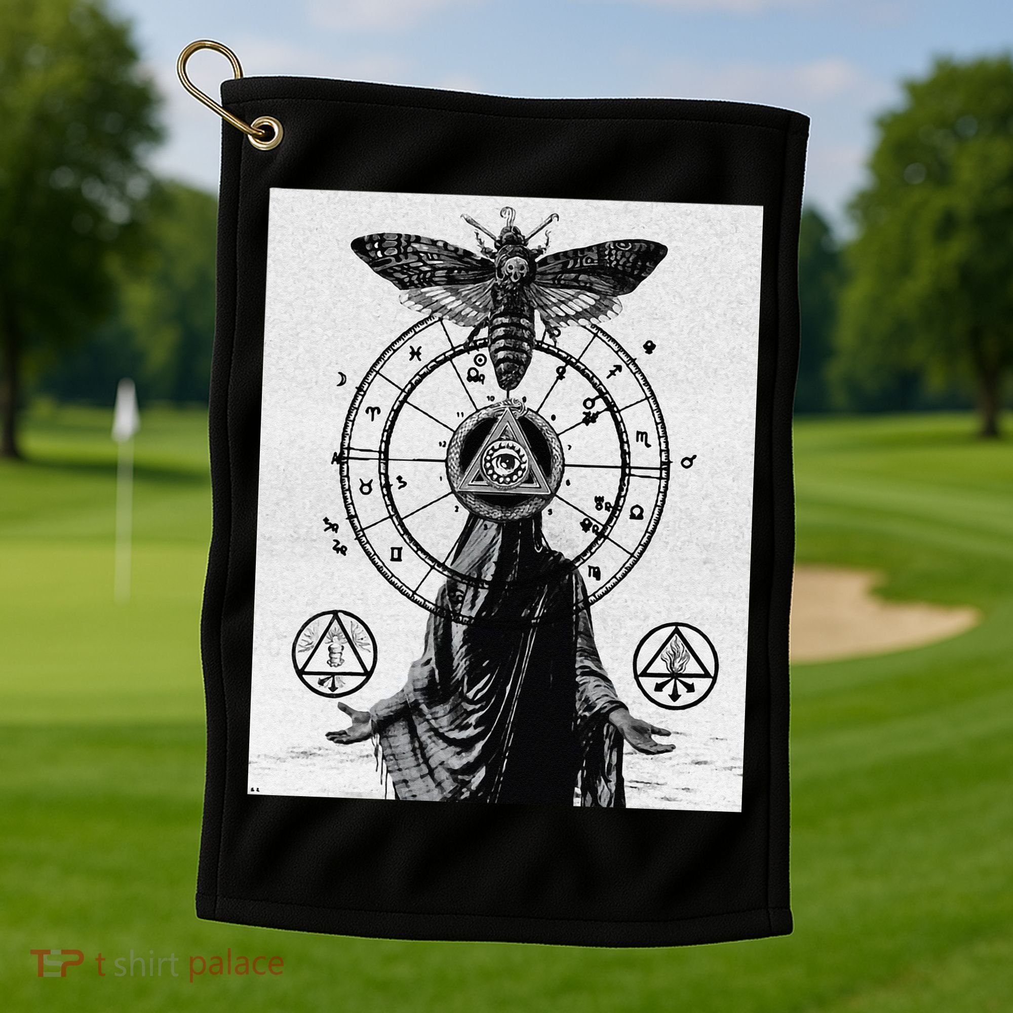 Occult Esoteric Mysticism Gothic Unholy Dark Aesthetic Goth Golf Towel