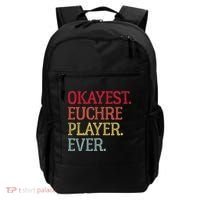 Okayest Euchre Player Ever Funny Euchre Card Game Backpack thumb 0