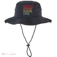 Okayest Euchre Player Ever Funny Euchre Card Game Bucket Hat thumb 0
