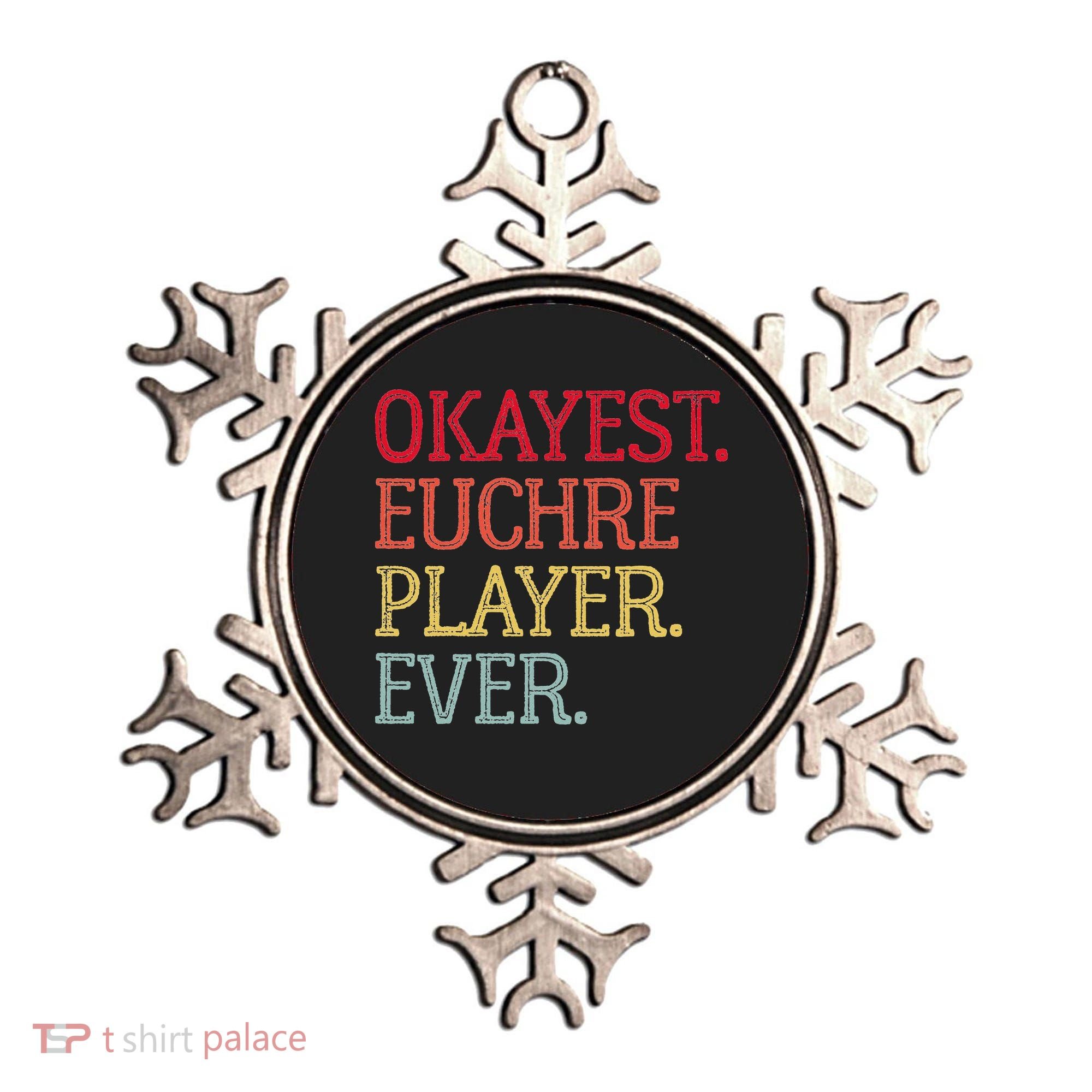 Okayest Euchre Player Ever Funny Euchre Card Game Ornament