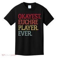 Okayest Euchre Player Ever Funny Euchre Card Game Kids T-Shirt thumb 0