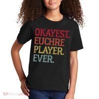 Okayest Euchre Player Ever Funny Euchre Card Game Kids T-Shirt thumb 2