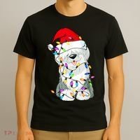 Old English Sheepdog Dog Light Decor Christmas Dog T-Shirt thumb 3