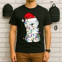 Old English Sheepdog Dog Light Decor Christmas Dog T-Shirt thumb 6