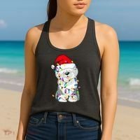 Old English Sheepdog Dog Light Decor Christmas Dog Women's Tank Top thumb 2
