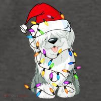 Old English Sheepdog Dog Light Decor Christmas Dog Women's Tank Top thumb 5