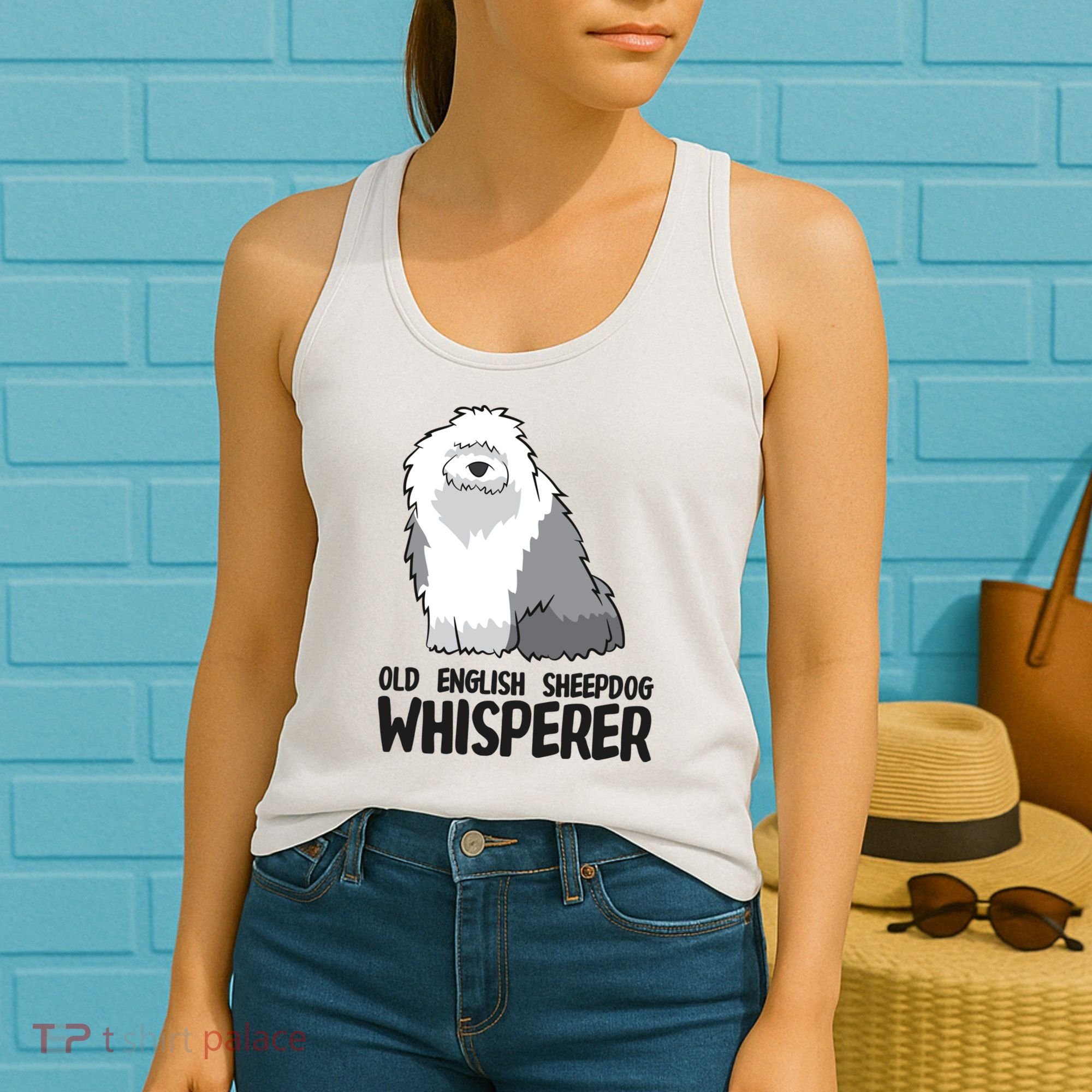 Old English Sheepdog Whisperer Cute Sheepdog Gift Women's Tank Top