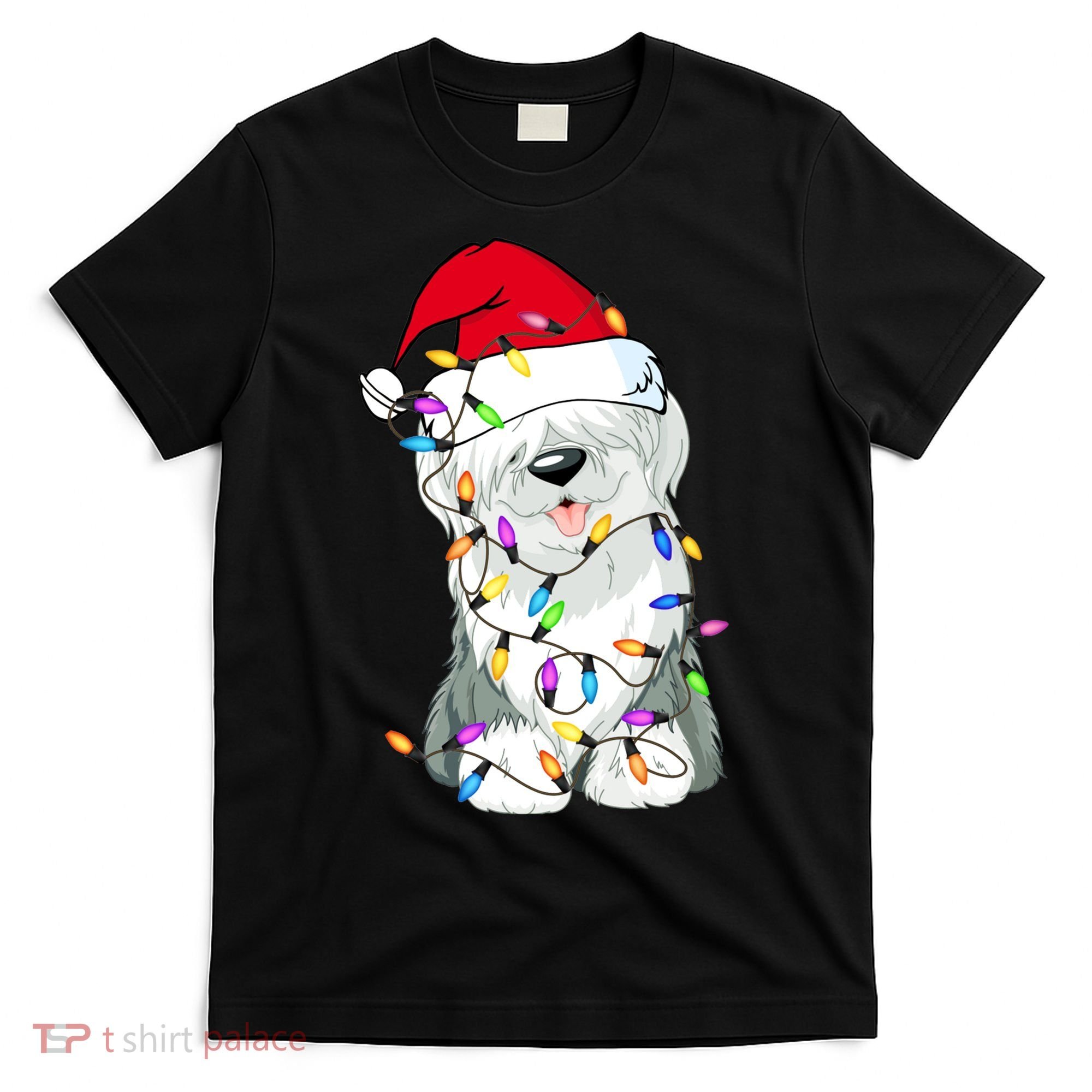 Old English Sheepdog Dog Light Decor Christmas Dog Lovers Long Sleeve TShirt T-Shirt