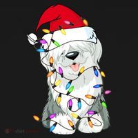 Old English Sheepdog Dog Light Decor Christmas Dog Lovers Long Sleeve TShirt Women's Tank Top thumb 5