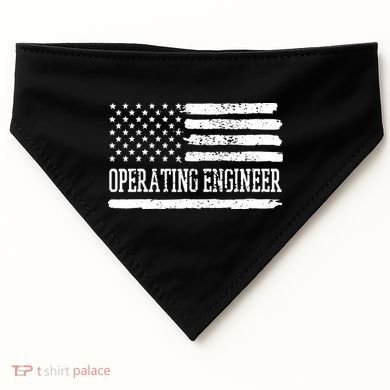 Operating Engineer USA Flag USA-Made Doggie Bandana
