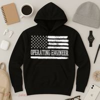 Operating Engineer USA Flag Hoodie thumb 3