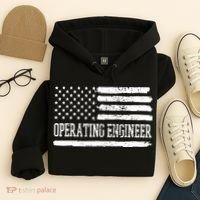 Operating Engineer USA Flag Hoodie thumb 4